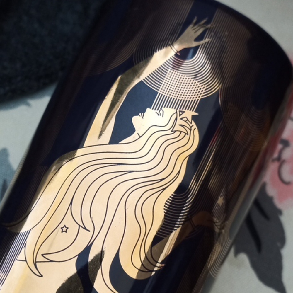 Starbucks collector mug gold and purple mermaid Free Shipping